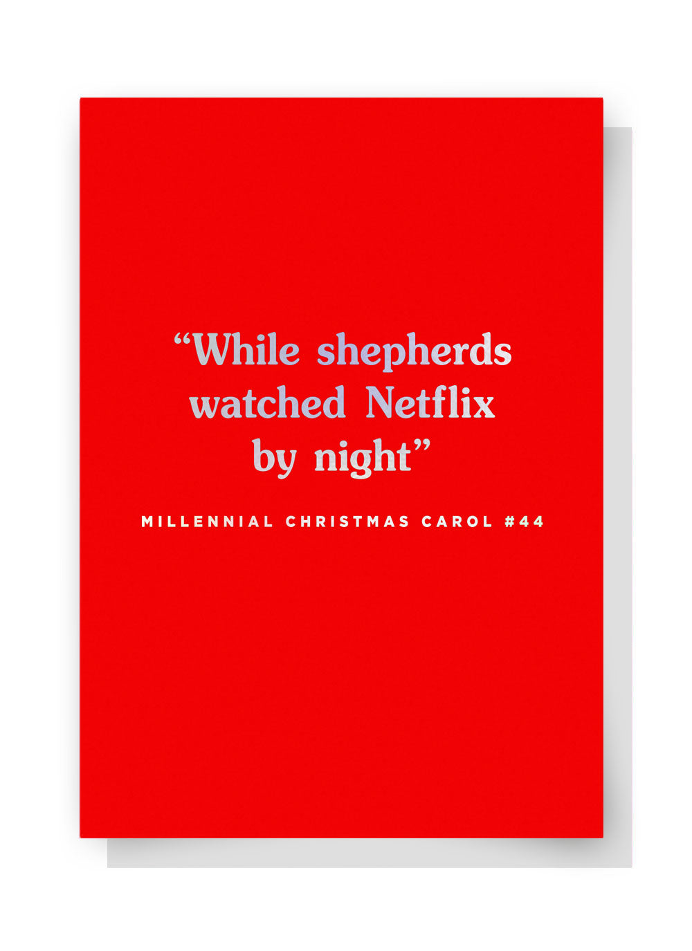 While Shepherds Watched Netflix By Night Christmas Card
