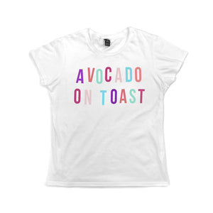 Women's Avocado Toast Food Slogan T Shirt Grey