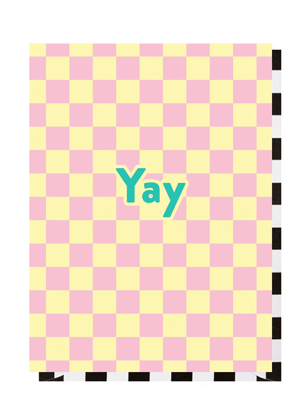 Yay Checkerboard Birthday Card