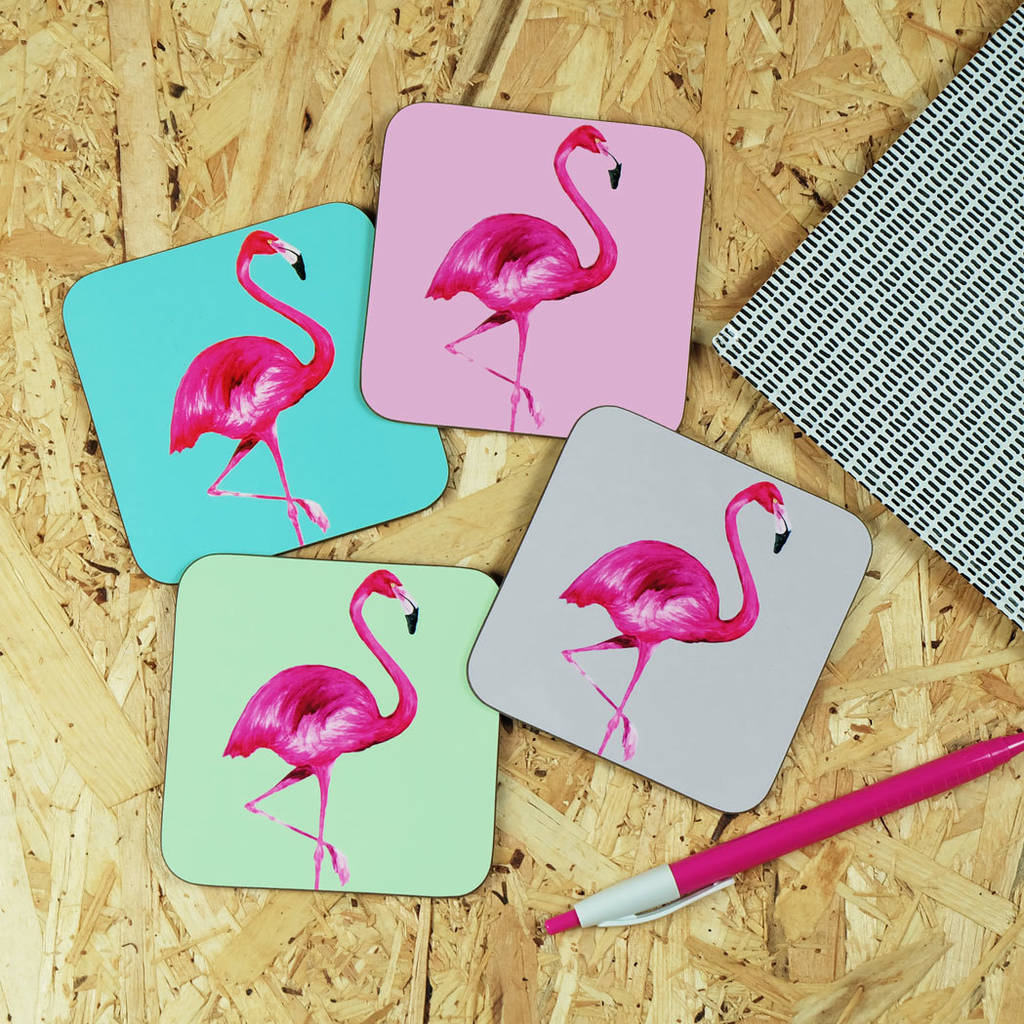 flamingo coasters